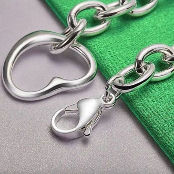 The Love Heart Link Bracelet in 925 silver - Picture 6 of 10